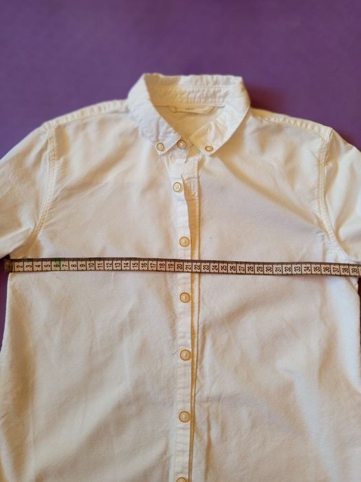 Біла сорочка для хлопчика MNG, 134 см, 8-9 років