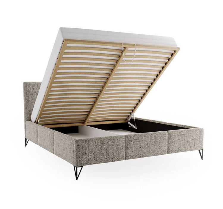 Łóżko tapicerowane LEKSI DARMOWA DOSTAWA z pojemnikiem na pościel