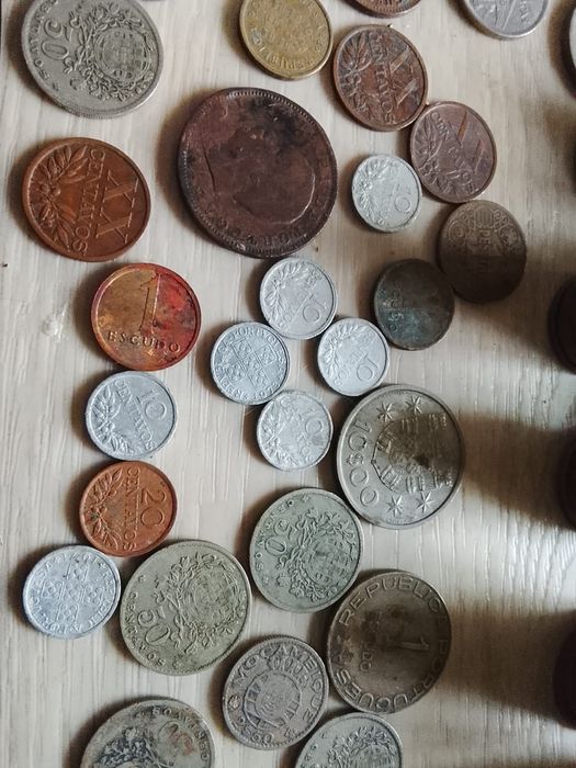 Lote de moedas antigas