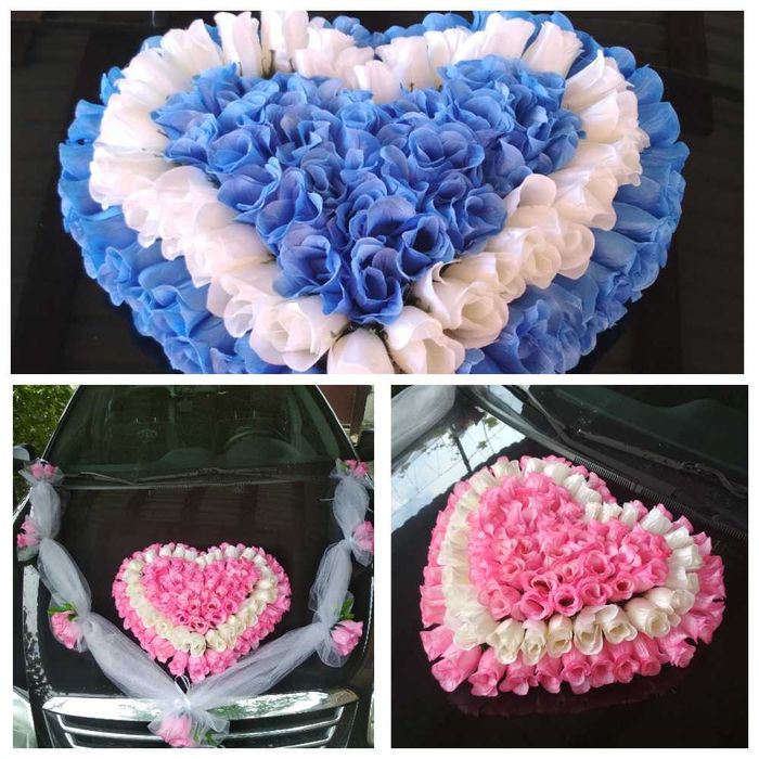 НОВІ Прикраси на весільну машину,Серце на весілля, украшения на авто