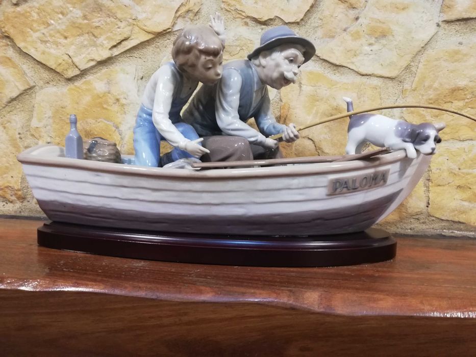 LLADRO - pescador em bote ( Paloma )