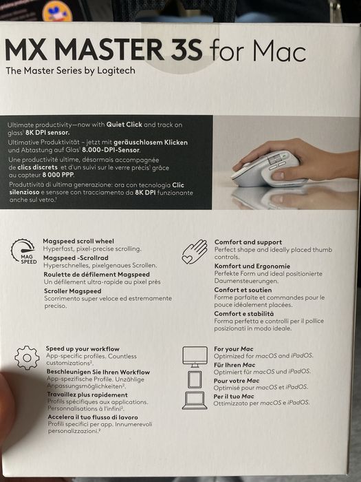 Logitech MX Master 3S Wireless for Mac - NEW64309659613697121