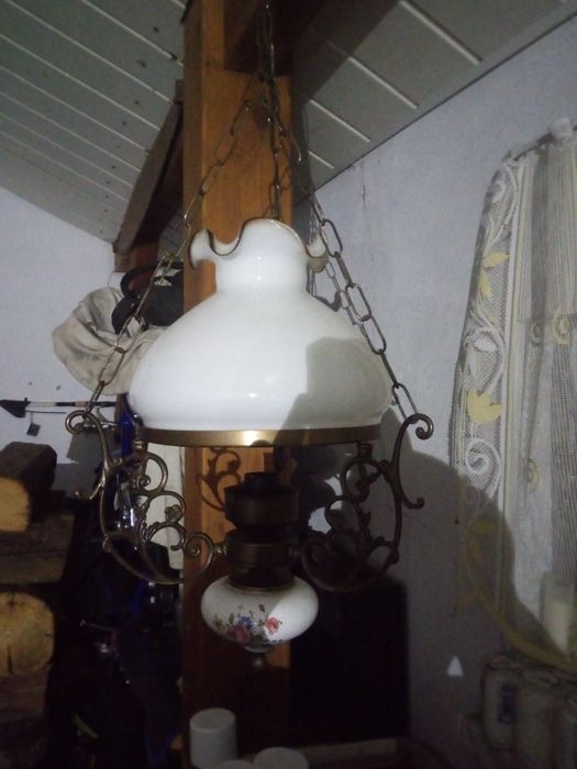 Lampa żyrandol mosiężny.