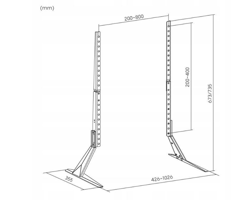 Stojak do telewizora uniwersalne nóżki Kruger&Matz pod TV