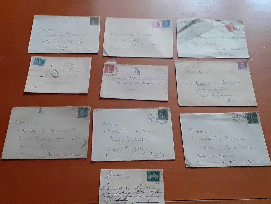 Stare koperty-Francja-10 szt.-KOLEKCJA