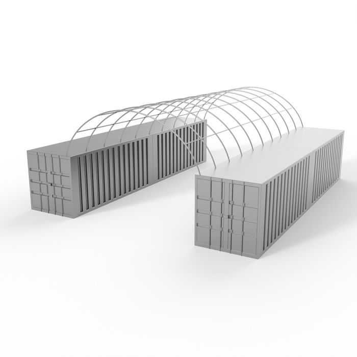 Zadaszenie kontenerowe 6x12m PVC 750g/m2 wiata, magazyn, hala