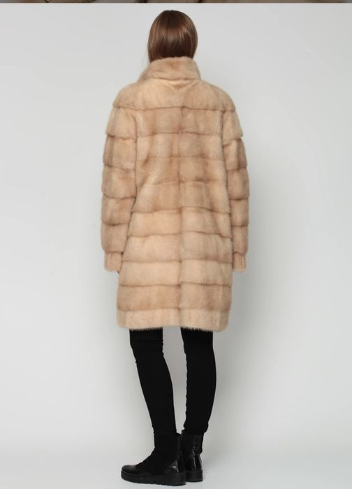 Шуба норка крем беж світла