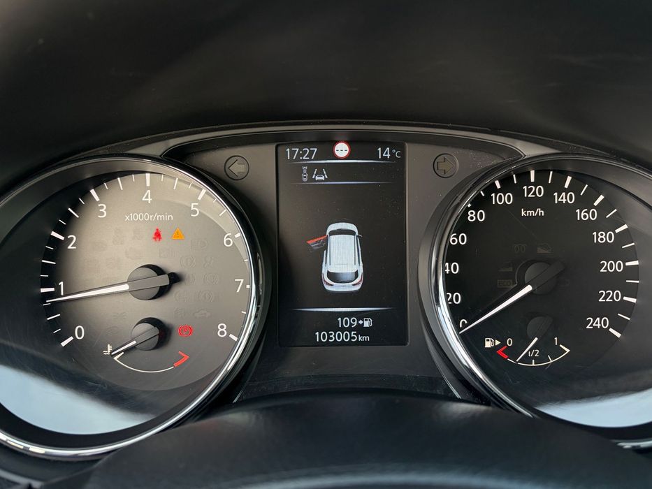 Nissan Qashqai 1.2Benzyna-115ps, Bezwyp., LED/Xenon, Kamera cof, ParkTronic, Serwis