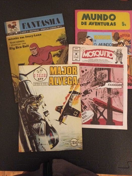 Lote 4 revista Major Alvega, Fantasma, Mosquito, Mundo de Aventuras.