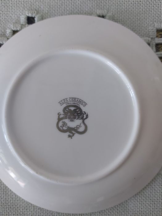 Чайная пара чашка блюдце с маками