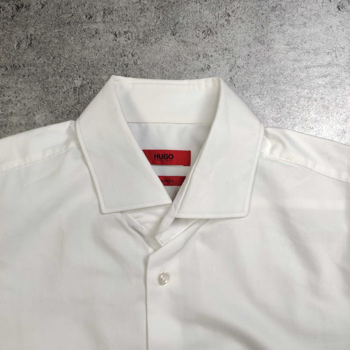 MĘSKA PREMIUM Koszula Biała Elegancka Luxury Hugo Boss Klasyczna