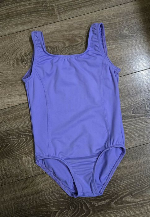 Купальник фиолетовый для танцев + фатиновая юбка. Рост 122-128