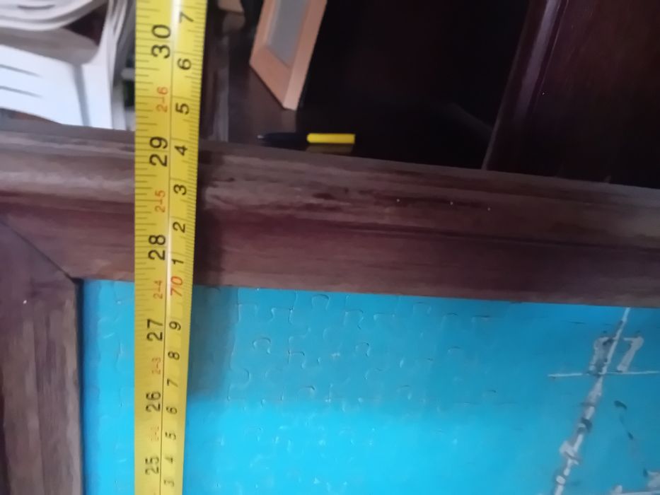 Quadro antigo decorativo montado a puzzle Para restauro