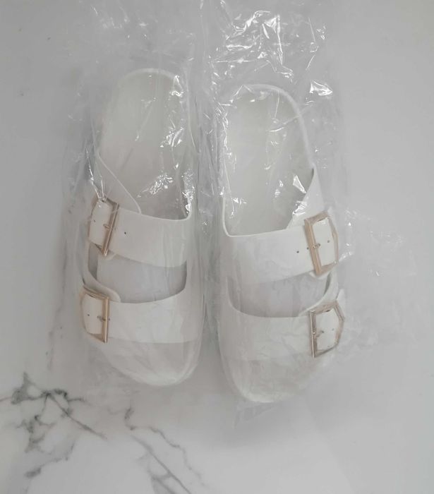 Klapki damskie białe r. 38