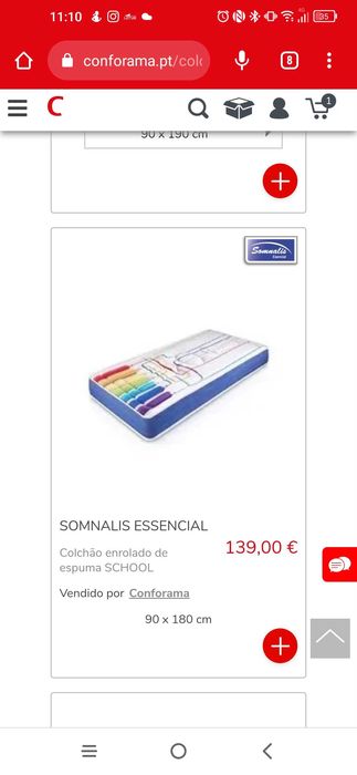 Cama de criança com colchão