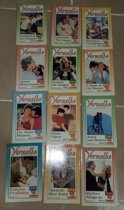 Coleção livros romance "Vermelho"