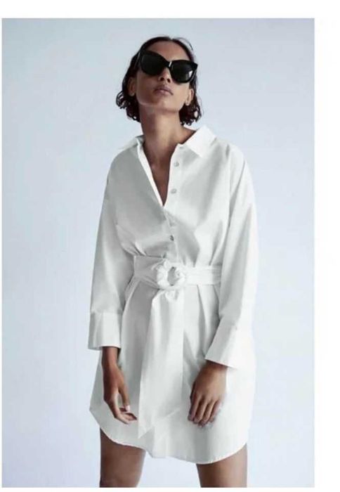 Біла сукня сорочка Zara