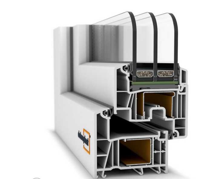 OKNA PCV 80mm 3 SZYBY System Investline Super CIEPŁE 150x150 RU