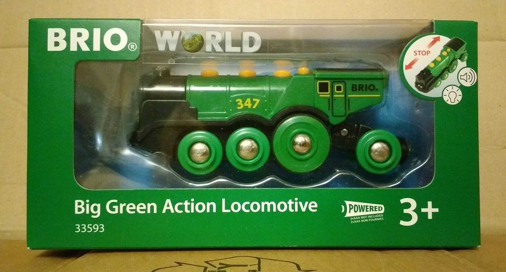 Дерев'яна залізниця Brio (Бріо) 33593 Паровоз зелений