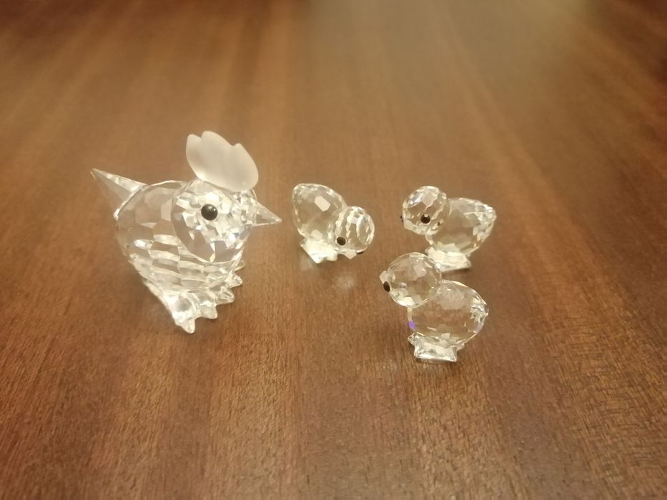 Galinha e pintainhos Swarovsky