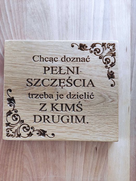 Ozdobna deska drewniana prezent np. z okazji ślubu/rocznicy/zaręczyn