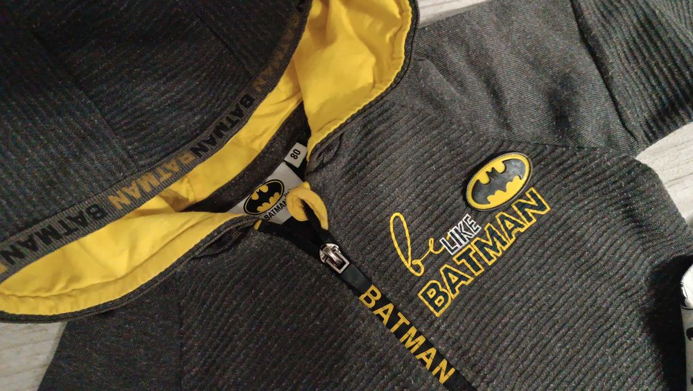 Batman zestaw dla chłopca bluza body rajtuzy 74 -80