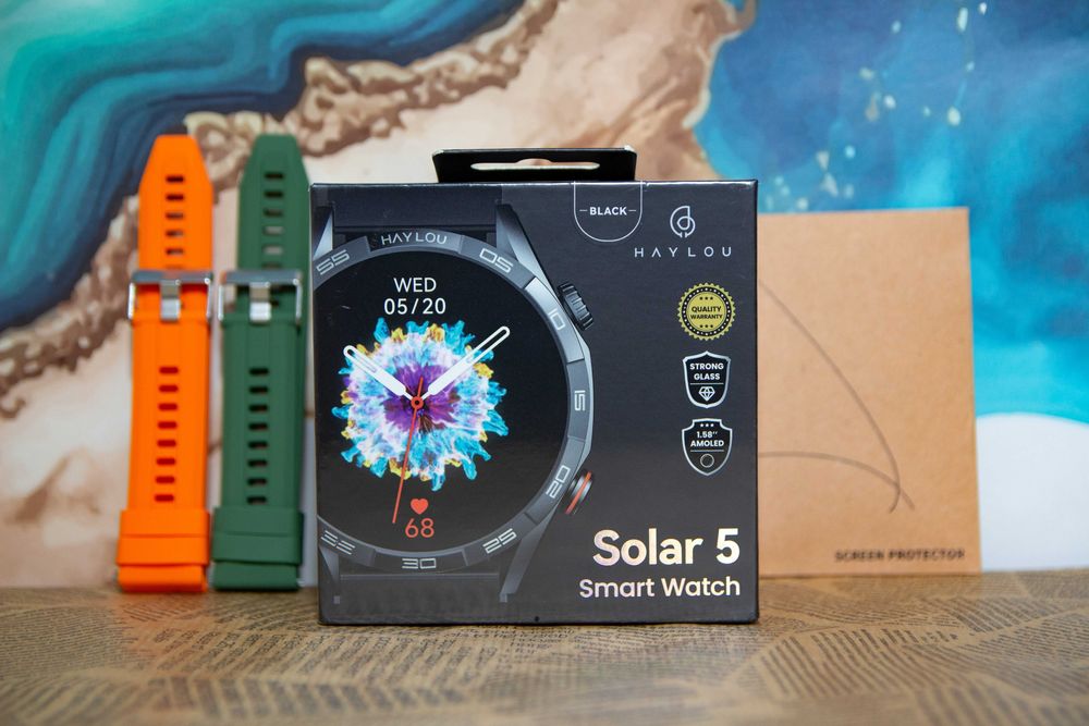 ‼️+Ремінь/Скло! Смарт годинник Xiaomi Haylou Solar 5|Amoled 1,58|IP68/60Гц