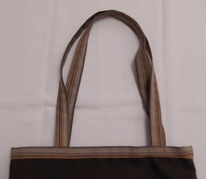 Torba – LONG HANDLES – brązowa – KWADRATY