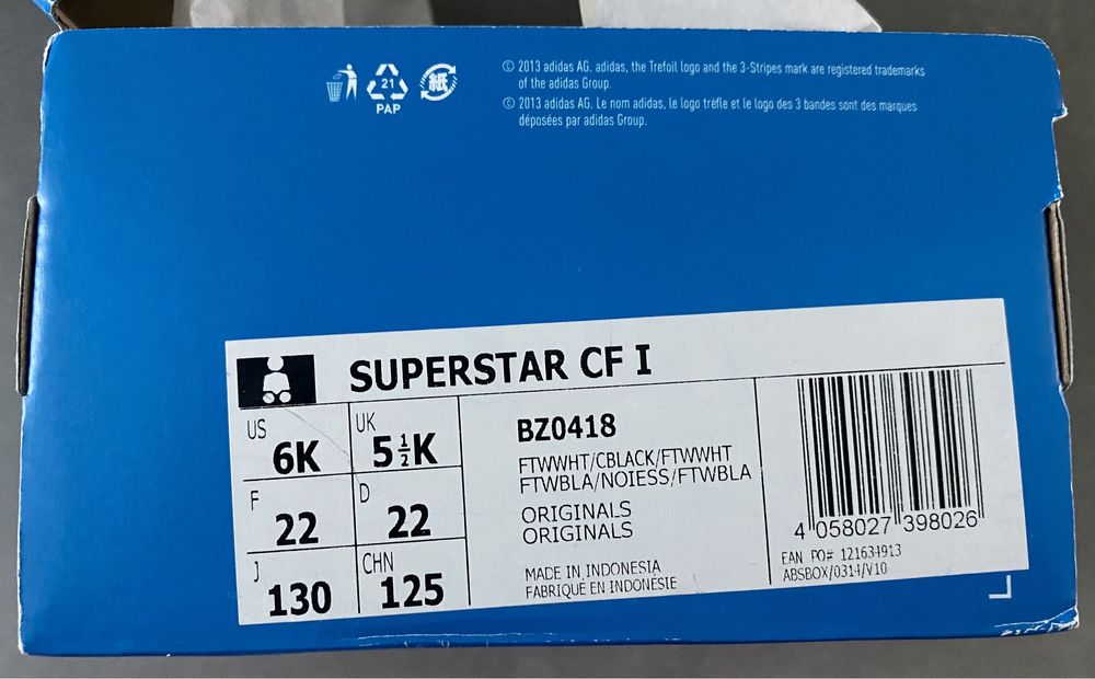 Adidas Superstar t.22