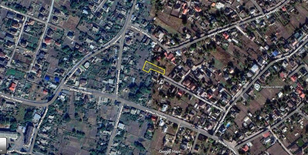 Продам ділянку в Борисполі пров. Переяслівський.