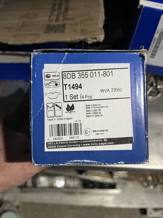 Pastilhas / calços travão trás BMW e90 / e91