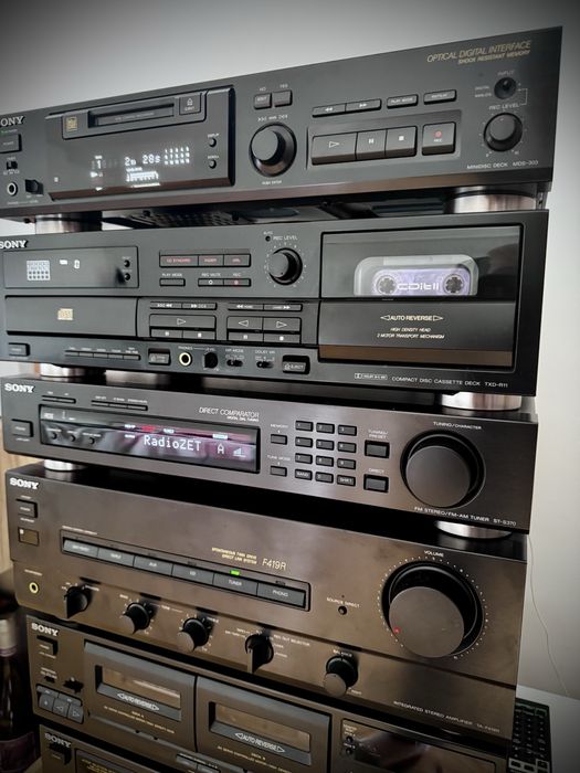 Wieża Sony, Minidisc, CD/Casette deck, tuner, wzmacniacz