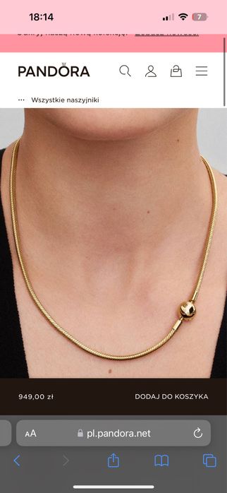 Naszyjnik Pandora nowy