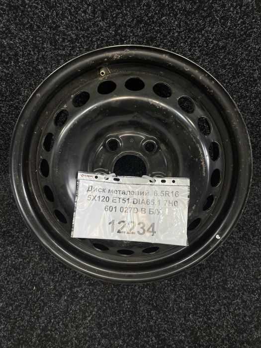 Диск металевий 6.5R16 5x120 ET51 Dia65.1 7H0 601 027D 1шт