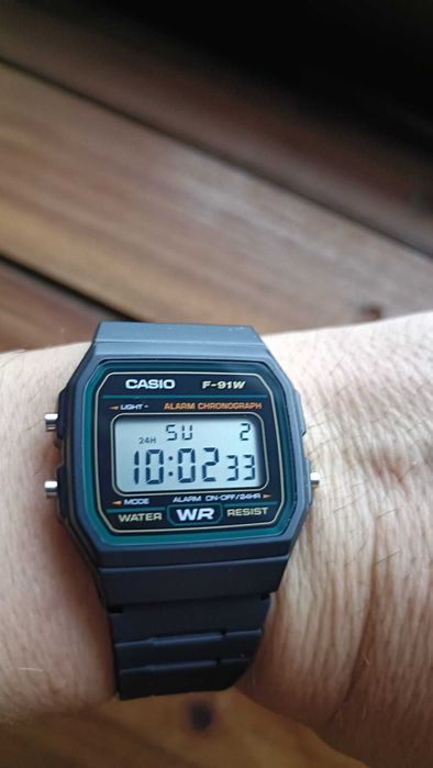Casio F‑91W‑3 – Vidro Verde - Dificil de arranjar (Mercado Asiático)