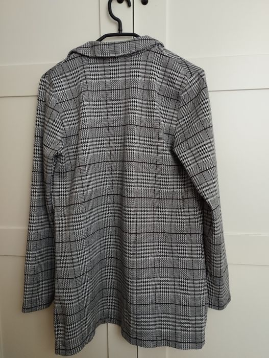 Marynarka pepitka 23% wiskoza XS H&M