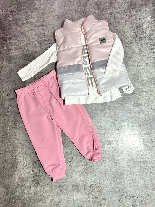 Komplet dziewczęcy dres kamizelka 74