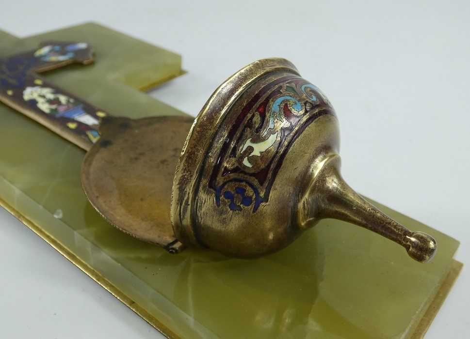 KROPIELNICA onyx emalia Jezus KRZYŻ 22,3 cm