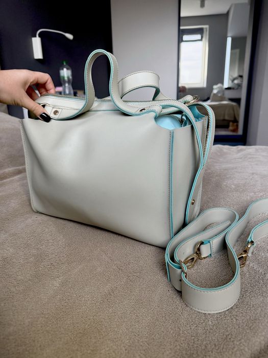 Стильна Велика Сумка оливково-мʼятна