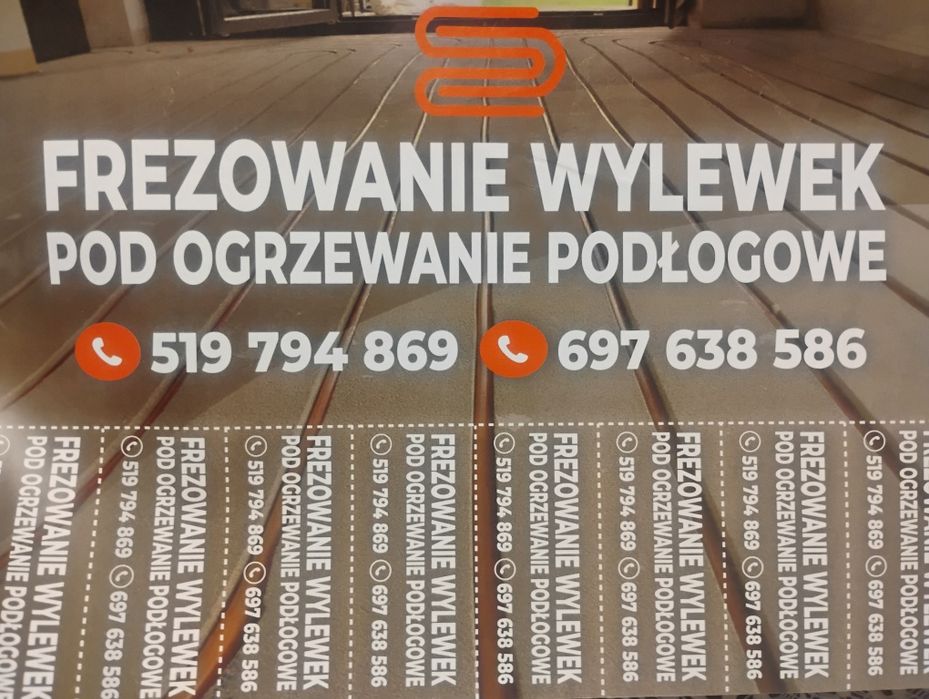 Frezowanie wylewek pod ogrzewanie podłogowe