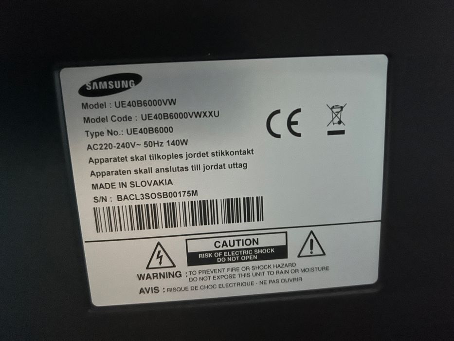 Samsung LED TV 40” Full HD – UE40B6000