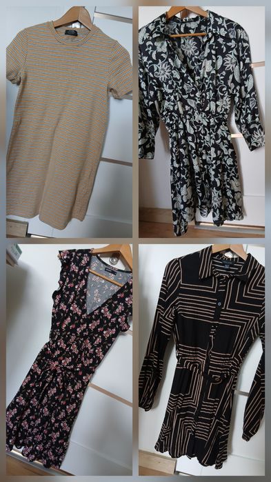 4 sukienki zara cropp primark xs s