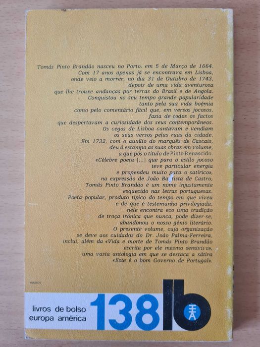 Livro "Este é o Bom Governo de Portugal" de Tomás Pinto Brandão
