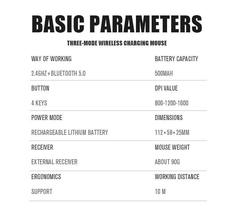 Rato sem fios ou bluetooth recarregável (NOVO)