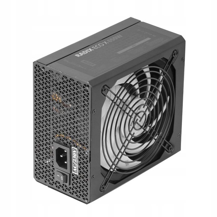 tacens radix eco x 650, zasilacz pc atx 650w, czarny