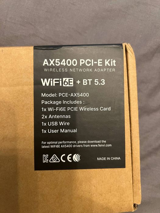 WIFI6 + Bluetooth 5.3 контролер AX5400 2.4G/5G/6Ghz PCIe адаптер Fenvi