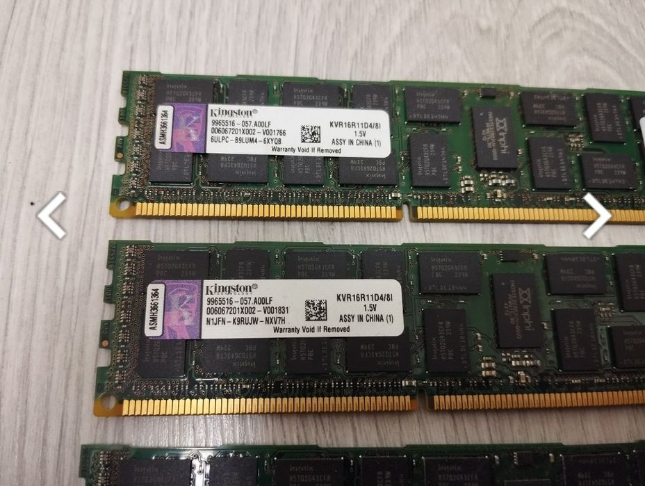 Серверна пам'ять DDR3R 64GB (8 штук по 8GB)