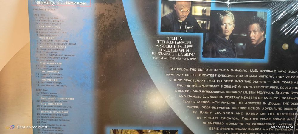 Laserdisc SPHERE  (Kula) oryginalnie zapakowana. Nowa .