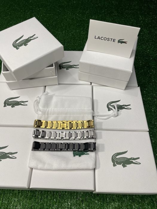 ‼️Акція‼️ Браслет Lacoste/Браслет лакоста/Браслет на руку/Сірий|