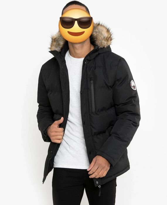 Oryginalna meska cieplana kurtka z kapturem roz S Threadbare Timberland